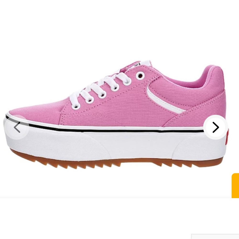 Brand new pink Seldan platform Vans